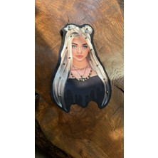 Gönülden Tasarım Zzirkon Taşlı Boncuklu Kız Görselli Arma Dikiş Aplike 25X16 cm