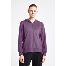 Lescon Kadın Fermuarlı Kapüşonlu Sweatshirt 24N-2146