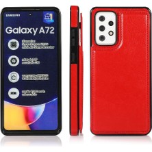 Kart Sahibinin Pu Deri Kart Yuvaları ile Samsung Galaxy A72 Için Cüzdan Kılıf (Yurt Dışından)