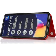 Kart Sahibinin Pu Deri Kart Yuvaları ile Samsung Galaxy A72 Için Cüzdan Kılıf (Yurt Dışından)