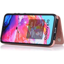 Samsung Galaxy A70 Çift Manyetik Toka Kickstand ile Cüzdan Kılıf (Yurt Dışından)