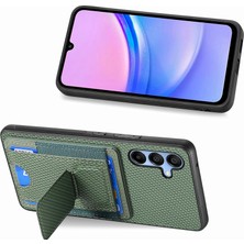 Seashell Digital Samsung Galaxy A15 5g Kılıf Kartlıklı Deri+Tpu Kickstand Telefon Kapağı-Yeşil (Yurt Dışından)