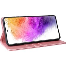 Seashell Digital Samsung Galaxy A73 5g Kılıf Için Rfıd Engelleme Pu Deri Çevirmeli Telefon Kapağı Stand-Pembe (Yurt Dışından)