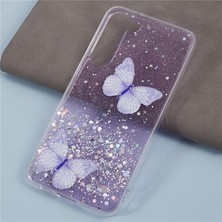 Seashell Digital Wanlonfeng Aw Serisi Samsung Galaxy S23+KILIF Pvc Tpu Telefon Kılıfı Ekran Koruyucu-Mor (Yurt Dışından)