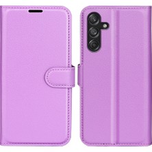 Seashell Digital Samsung Galaxy M55 5g Kılıf Litchi Doku Kart Yuvası Deri Telefon Kılıfı Cüzdan-Mor (Yurt Dışından)