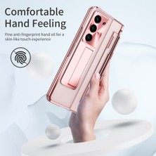 Seashell Digital Samsung Galaxy Z Fold6 5g Kickstand Telefon Kılıfı Pc Katlanır Kapak ile Temperli Cam Filmi + Stylus Kalem-Gül Altın (Yurt Dışından)