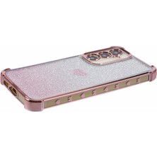 Seashell Digital Samsung Galaxy A34 5g Kılıf Kalp Desenli Damla Koruma Glitter Tpu Telefon Kapağı-Pembe (Yurt Dışından)