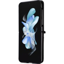 Seashell Digital Samsung Galaxy Z Flip6 5g Kılıf Litchi Doku Pu Deri + Pc Kart Yuvası Telefon Kapağı-Siyah (Yurt Dışından)