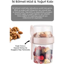 Arlenche Pratik Taşınabilir Yoğurt, Müsli Saklama Kabı,kaşıklı Beslenme Kabı,diyet Beslenme Kutusu Renkli