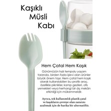 Arlenche Pratik Taşınabilir Yoğurt, Müsli Saklama Kabı,kaşıklı Beslenme Kabı,diyet Beslenme Kutusu Renkli