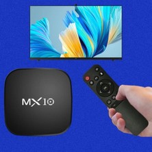 Newdaki Mx Box M1X0 Taşınabilir Medya Oynatıcı 2.4g Wifi Bağlantılı 4K Kumandalı Android Tv Kutusu