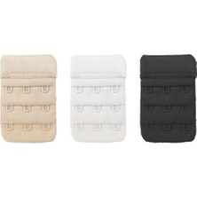 Cottonhill Beauty Cottonhill Kadın Sütyen Uzatma Agrafı 3 Kancalı 3 Sıralı Kopça 3'lü Paket