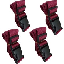 Balp Mürdüm Renk Valiz Bavul Emniyet Kemeri 4 Adet En 4cm