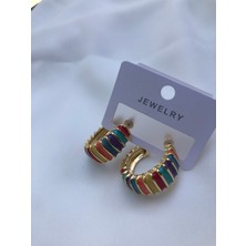 Deniz Accessories Rengarenk Halka Küpe