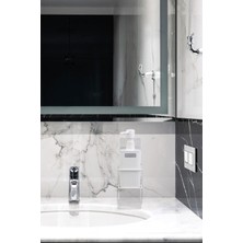 Okyanus Home Beyaz Eko Magic Standlı Mina Kare Sıvı Sabunluk