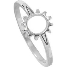 Chavin Çelik Silver Güneş Model Bayan Yüzük EV35BY