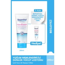 Bepanthol Derma Yoğun Nemlendirici 200 ml Losyon & 5 Adet Yoğun Nemlendirici Losyon 10 ml