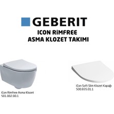 Geberıt Icon Rimfree Asma Klozet ve Kapak Seti Otc 501.659.00.1