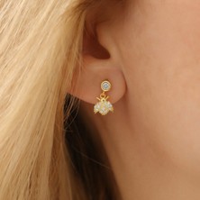 Nox Jewelry 925 Ayar Gümüş Taşlı Uğurböceği Bayan Küpe