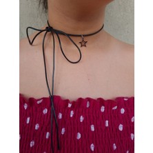 Crosswonder Kore Ipi Bağlamalı Choker Ip Yıldız Kolye Y2K