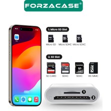 Forzacase Telefon ve Tabletler Için Type-C To Sd / Micro Sd / Tf Kart Okuyucu Adaptör - FC674