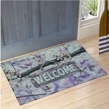 Stepmat Welcome Tabela Desenli Çift Taraflı Kauçuk Kapı Önü Paspası