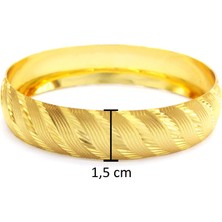 FerizZ İmitasyon Bilezik Altın Kaplama 1.5 cm Rüzgar Model BLZ-3090