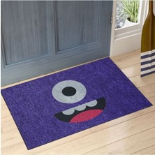Stepmat Tek Göz Emoji Çift Taraflı Kauçuk Kapı Önü Paspası