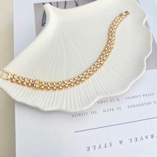 Kyver Kuyumcu Model Taşlı Bileklik Çelik Kararmaz Xuping Vip Seri Yüksek Kalite 19cm