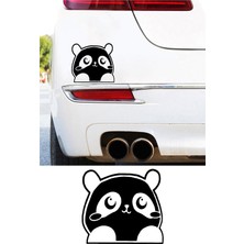 New Jargon Bagajdan Bakan Panda Sticker Etiket Çıkartma Pc Laptop Araba Oto Motor 20 cm