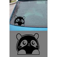 New Jargon Bagajdan Bakan Panda Sticker Etiket Çıkartma Pc Laptop Araba Oto Motor 20 cm