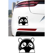 New Jargon Bagajdan Bakan Panda Sticker Etiket Çıkartma Pc Laptop Araba Oto Motor 20 cm