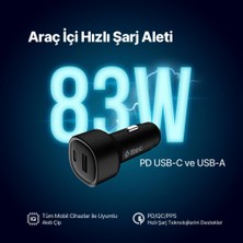 Ttec Smartcharger Duo Pd 83W Araç Hızlı Şarj Aleti Usb-C+Usb-A