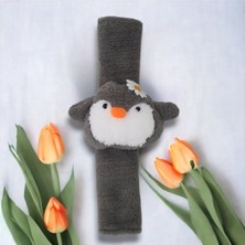 Zolo Kids Pingu Penguen Araba Boyun Yastığı ve Emniyet Kemeri Aksesuarı Peluş Kılıf Seti (1 Yastık ve 1 Kılıf)