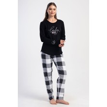 Vienetta Pamuklu Kadın Interlok Uzun Kol Pijama Takım
, 403355