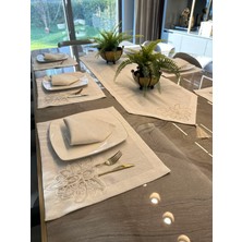 Decamor Home Fransız Dantelli Köşe Püsküllü Amerikan Runner Set