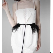 Smy Bag Tasarım Tüylü Kemer