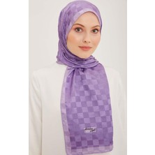 Armine Trend B.Janjan Şal 85  -  Mor Dama Desen