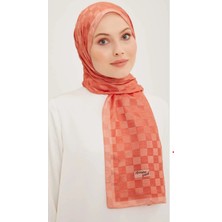 Armine Trend B.Janjan Şal 87  - Turuncu Dama Desen