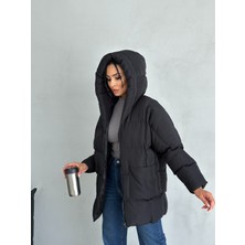 Moda Armanc Puffer Yarasa Şişme Oversize Kadın Mont