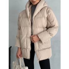 Moda Armanc Puffer Yarasa Şişme Oversize Kadın Mont