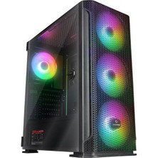 Rampage TRAPPER 750W 80+ BRONZE Manyetik Temperli Camlı 3*14cm+1*12cm ARGB E-ATX Mid-T Gaming Oyuncu