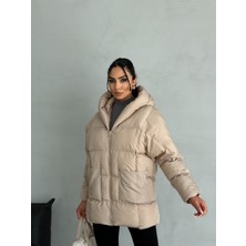 Moda Armanc Puffer Yarasa Şişme Oversize Kadın Mont