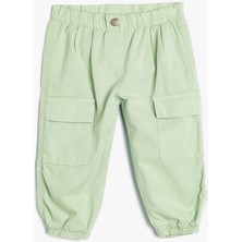 Koton Paraşüt Pantolon Beli Lastikli Cepli Pamuklu