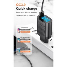 Zuidid 48 W 3 Amper 4 USB Portlu Hızlı Şarj Cihaz - Çoklu Şarj + 3 A Hızlı Şarj Kablosu - Micro USB