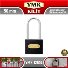 YMK Uzun Kanca Gri Döküm Asma Kilit | 50 mm | YMK-1250L