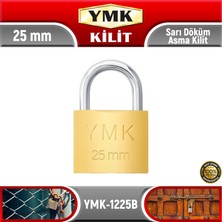 YMK Sarı Döküm Asma Kilit | 25 mm | YMK-1225B