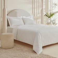 Karaca Home Vessa 120 Tel %100 Pamuk Saten Çift Kişilik Nevresim Takımı Çizgili Beyaz