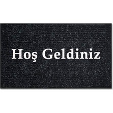 M&H Quality Dekoratif Nem Alıcı Toz Alıcı Siyah Kapı Önü Paspası Iç ve Dış Kapı Paspası Halı Paspas Lux