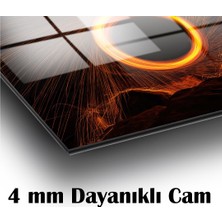 Exela Home Atatürk Cam Tablo 4mm Dayanıklı Temperli Cam, Atatürk Glass Wall Art